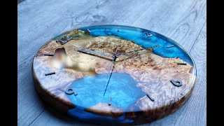 How to make clock from wood and epoxy resin | Woodworking