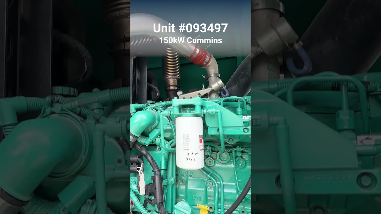 150kW Cummins Diesel Generator | Load Bank Test | Unit 093497
