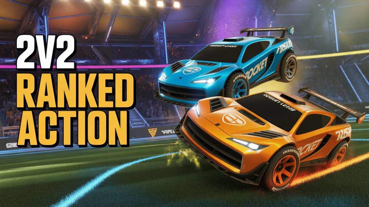 Playing Rocket League 2v2 in Diamond Rank