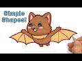 Easy Way to Draw a Cute Chibi Bat Using Simple Shapes