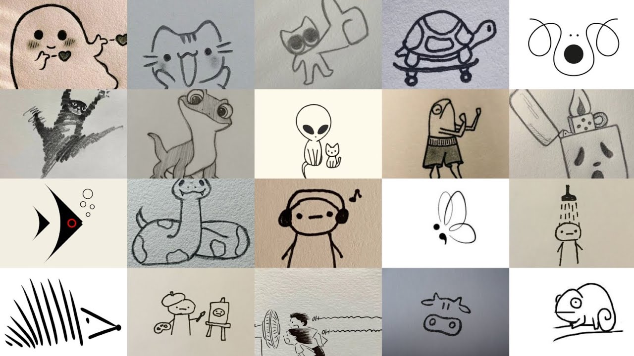 33 cute easy drawings anyone can draw 