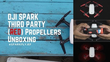 DJI spark third party (red) propellers unboxing #djispark #djisparkpropellers