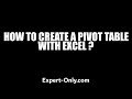 How to create an Excel pivot table?