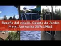 Reseña del vidaXL Caseta de Jardín Metal Antracita 257x398x178 cm Jardín Patio Cobertizo