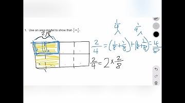 4th Grade Fractions Common Core Math: Decompose fractions using area model