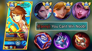 HOW TO COUNTER PRO USER FANNY WITH HERO XAVIER | TOP 1 XAVIER ONE SHOT BUILD & EMBLEM 2023 - MLBB
