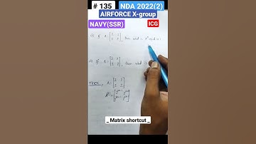 Matrix shortcut trick for NDA, NAVY(aa & ssr), AIRFORCE (X-group), ICG