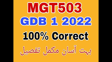 mgt503 gdb solution fall 2022|MGT503 gdb solution 2022|mgt503 gdb smester fall 2022|mgt503 gdb