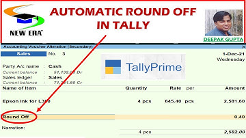 Automatic Rounding off in Tally By Deepak Gupta