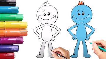 How to Draw Mr.Meeseeks | Rick and Morty (Step by Step Drawing Tutorial)