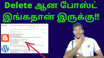 WordPress and Blogger Deleted Post In Tamil