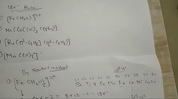 18 electron rule .(Organometallic compound) part 1