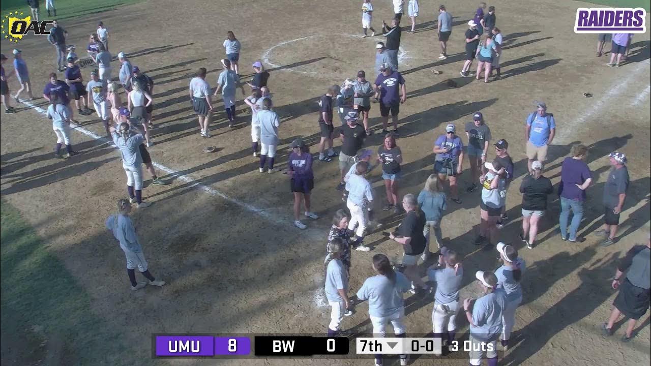 OAC Softball Championship Mount Union vs Baldwin Wallace YouTube