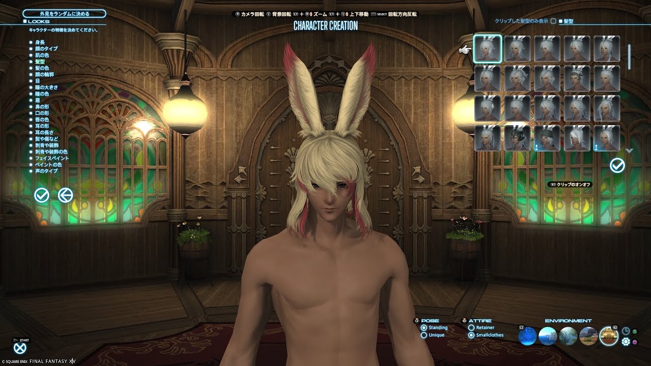 【FF14】[4K]ヴィエラ男性ヘアカタログv7.35(Viera Male Hair Catalog v7.35)【ヘアカタログ】