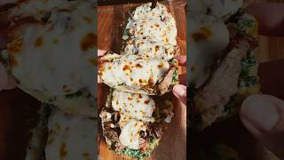 Philly cheesesteak cheesy garlic bread