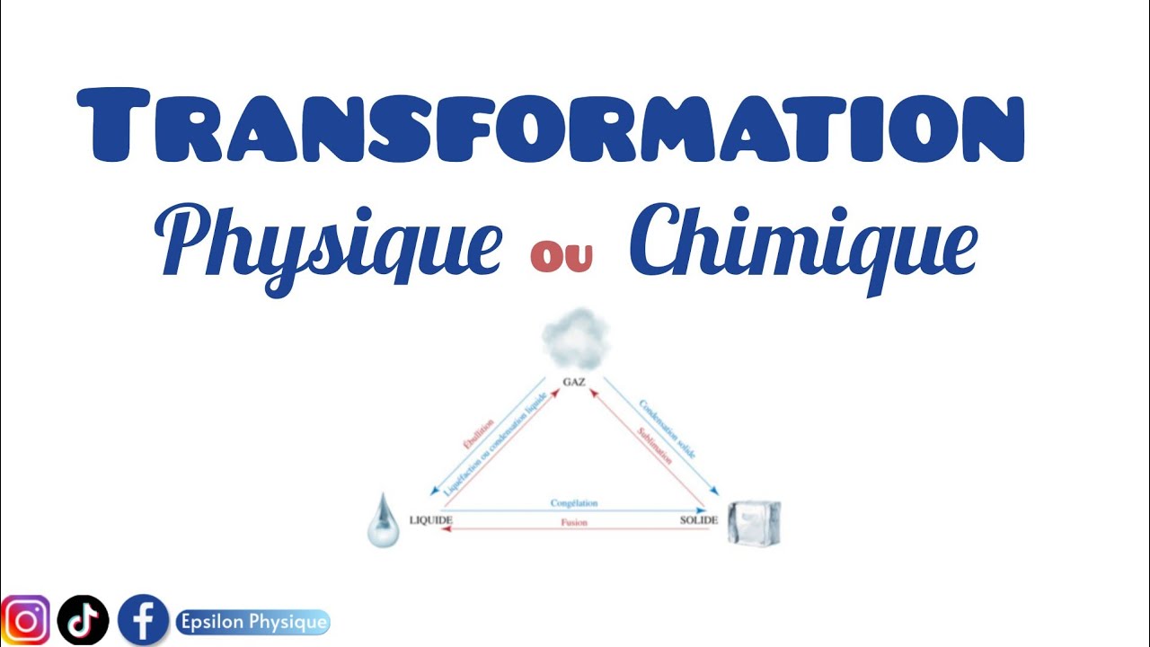 Différence entre transformation physique et chimique _ الفرق بين تحول