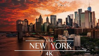 New York City 4K Drone 🇺🇸 Manhattan 4K