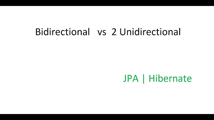 Association Mapping - Bidirectional vs 2 Unidirectional