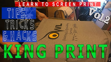 How to Load A Shirt on Pallet for Screen Printing learn to screen print king print 101 series vol.2