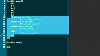 Codea Tutorials #008--Conditionals in Lua, iPad Programming