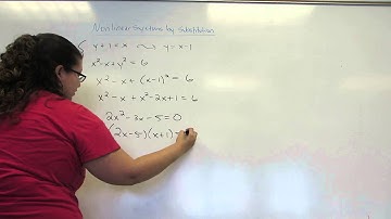 Solving a nonlinear system of equations using substitution