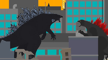 Titanus Godzilla vs Heisei Godzilla Part 1(Remake) Sticknodes Animation