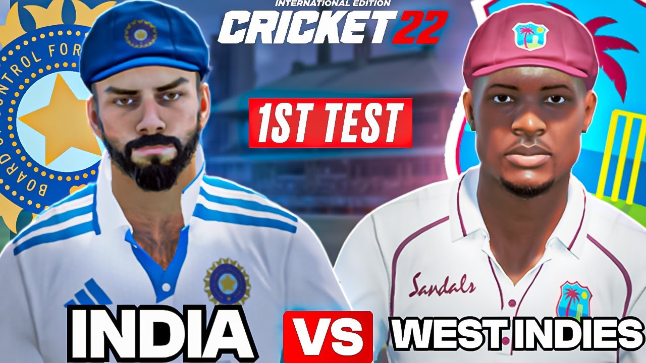 West Indies Vs India 1st Test Match Day 2 | Cricket 22 WTC Live | - YouTube