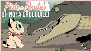 Pixie Meets A Crocodile! | Pixie and Brutus Comic Dub