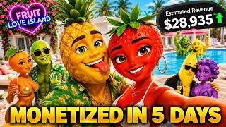 How I Make VIRAL Fruit Love Island Videos for FREE With AI screenshot 1