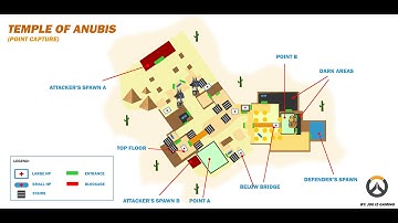 Overwatch Temple of Anubis Map Layout & All Health Packs Routes