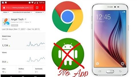 **How to check YouTube views,analytics, dashboard in Android mobile without app"