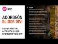 Cómo crear un acordeón slider responsive con divi y wordpress