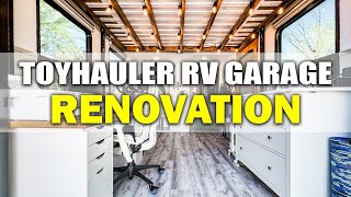 Toyhauler RV Garage Renovated Into a Master Bedroom & Office  Start To Finish Remodel