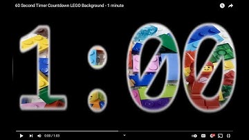 60 Second Timer Countdown LEGO Background - 1 minute