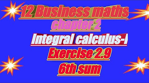 12th business maths exercise 2.9 6th sum