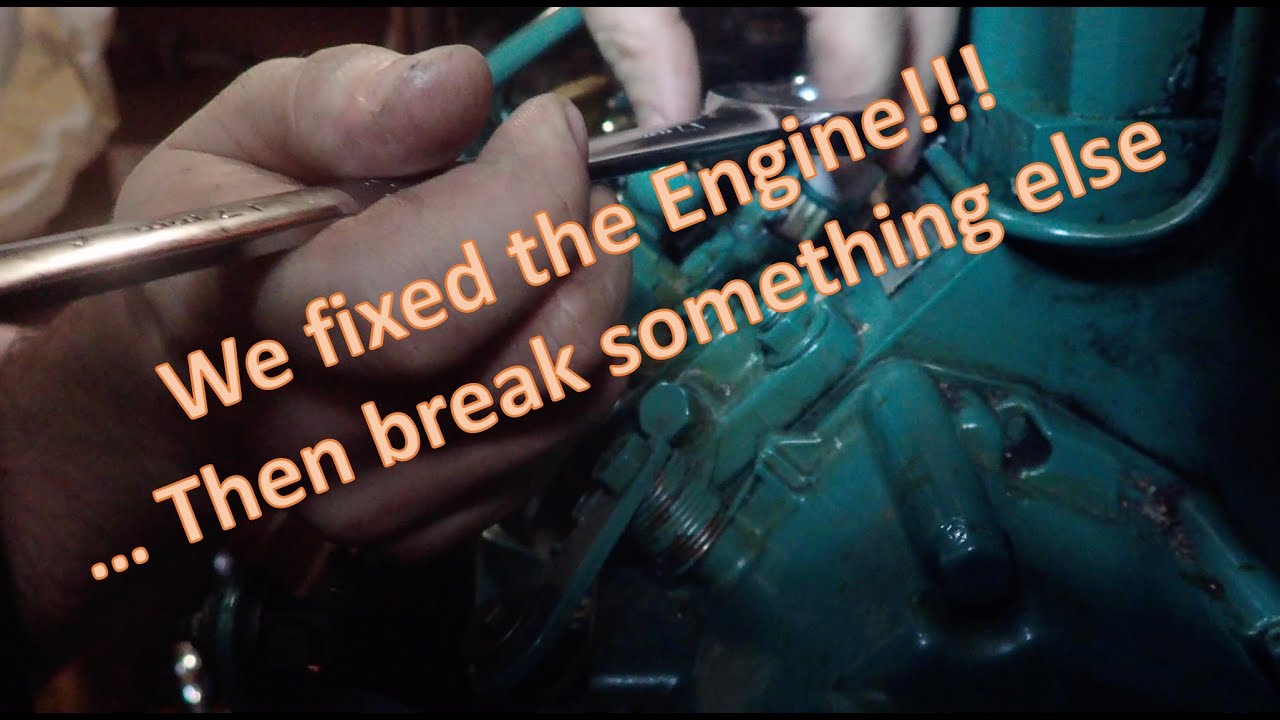Ep. 38 – We got the engine RESTARTED!….. and then broke more stuff(Volva Penta D2-55)