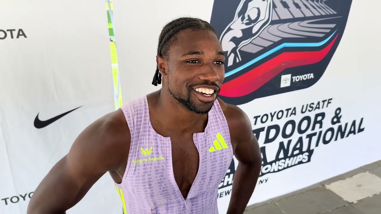 Noah Lyles on Icahn Stadium’s fast track and “look-across” etiquette