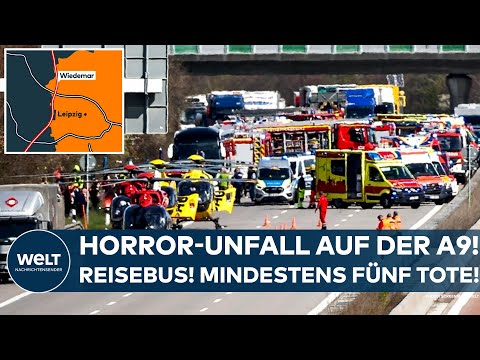 LEIPZIG: Horror-Unfall auf der A9! Mindestens fünf Tote! Schwerer Reisebus-Crash auf der Autobahn