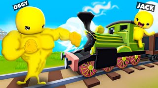 Oggy Try To Stop The Train In Wobbly Life