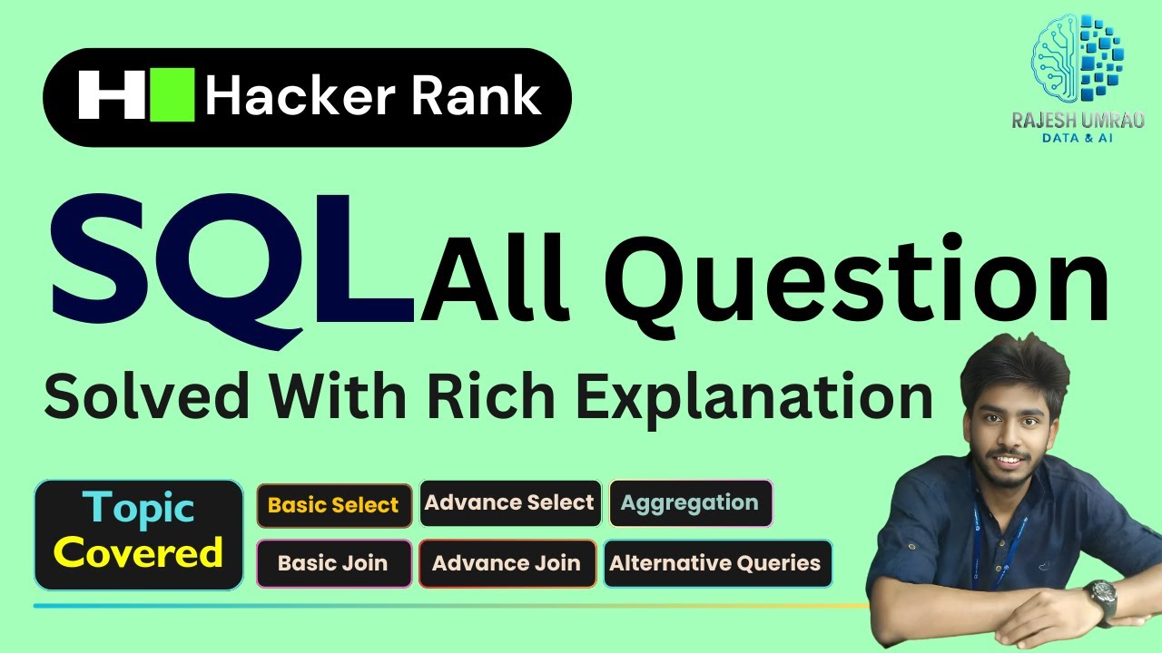 2025|Complete Hackerrank sql questions|sql tutorial| sql full course|sql tutorial for beginners|SQL
