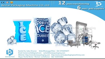 Bestar ice cube packing machine with 10 heads weigher