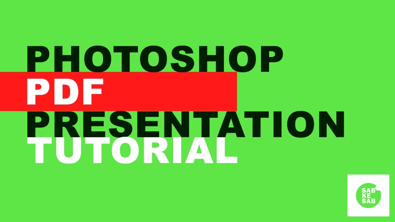 how to make pdf presentation in photoshop