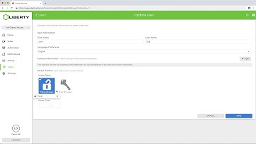 How to add a user from the Liberty Live Alarm.com website