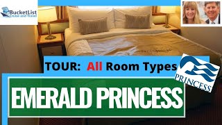 All room types Emerald Princess Room Tour screenshot 4