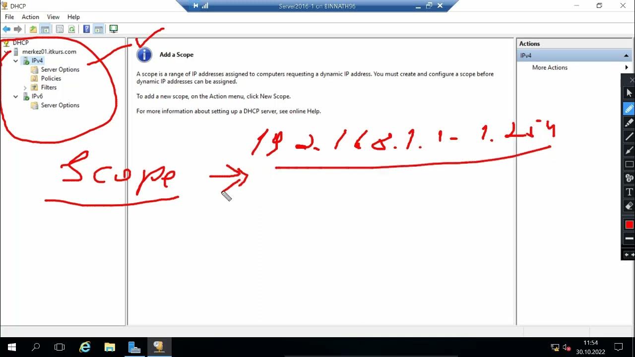 7 windows server 2016 dhcp scope options address pool address