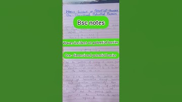 Wave Incident on Potential Barrier || One Dimensional Potential Barrier#schrodingerequation #physics