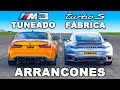 BMW M3 de 750 hp vs Porsche 911 Turbo S: ARRANCONES