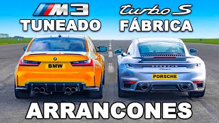 BMW M3 de 750 hp vs Porsche 911 Turbo S: ARRANCONES