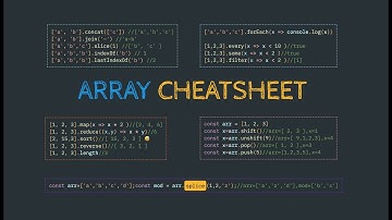 JavaScript Array Function cheatsheet