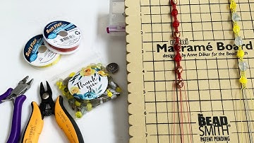 Make a Square Knot Macramé Bracelet with Soft Flex & a Button Clasp: Free Spirit Beading w/ Kristen